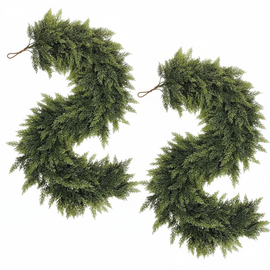 Ghirlanda Natalizia Verde Artificiale Folta Decorazione Classica Casa