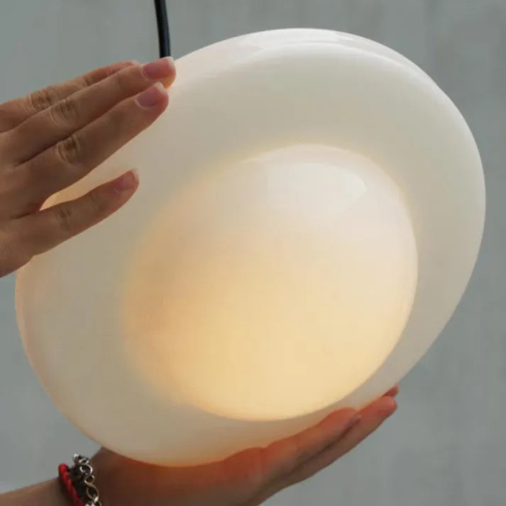 FrostGeo - Vintage Geometric Pendant Lamp made of Matte Glass for Dining Room and Living Room