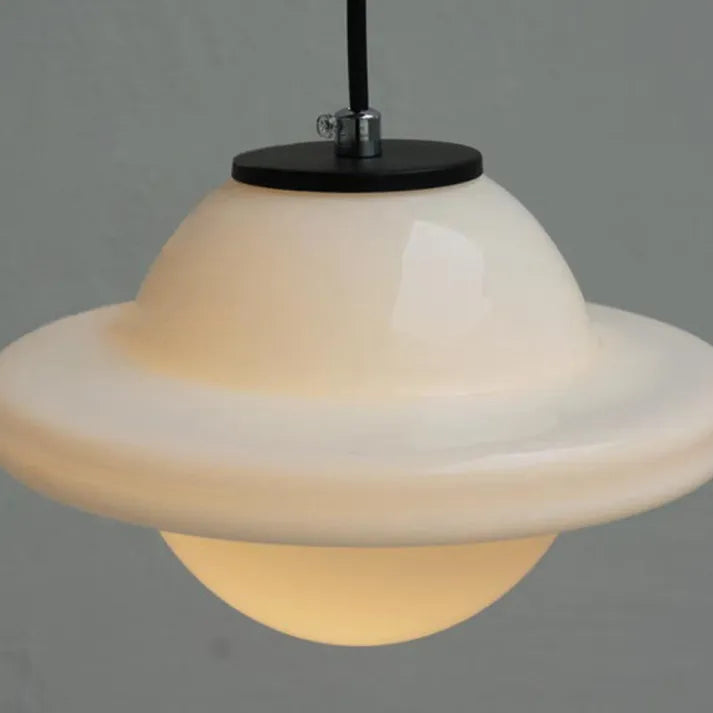 FrostGeo - Vintage Geometric Pendant Lamp made of Matte Glass for Dining Room and Living Room