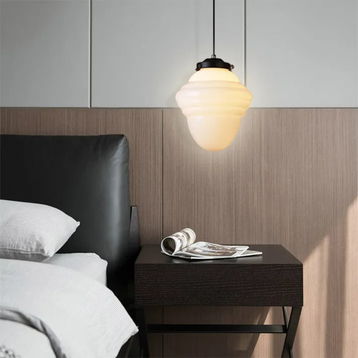 FrostGeo - Vintage Geometric Pendant Lamp made of Matte Glass for Dining Room and Living Room
