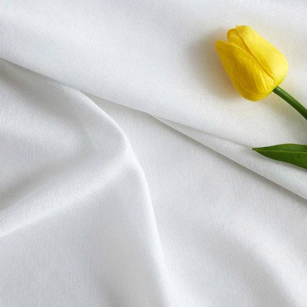 Mina Visgraatpatroon Textuur Semi Transparante Gordijnen Plissé