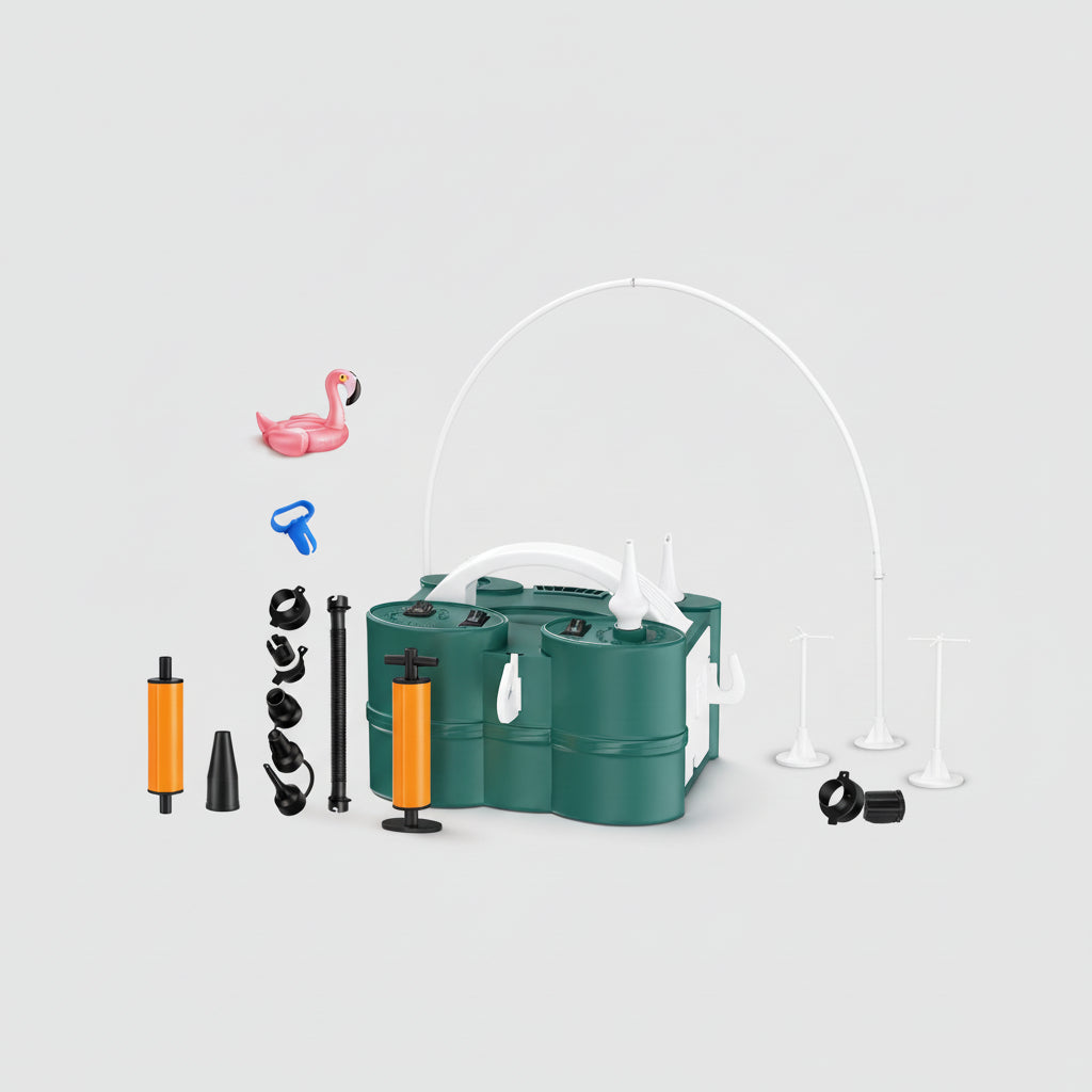 Bomba de Balões Elétrica de Dupla Boca Decoração Rápida para Festas