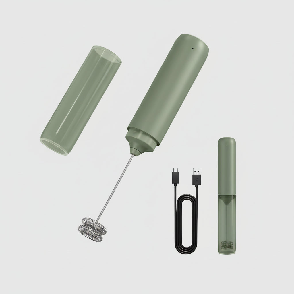 Draadloze Melkopschuimer Koffie Drank Roestvrij Staal