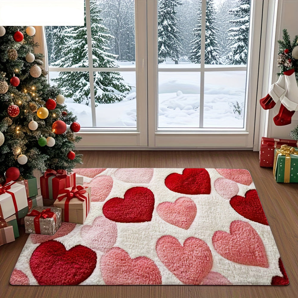 Romantic Heart Rug Valentine's Day Perfect Living Room