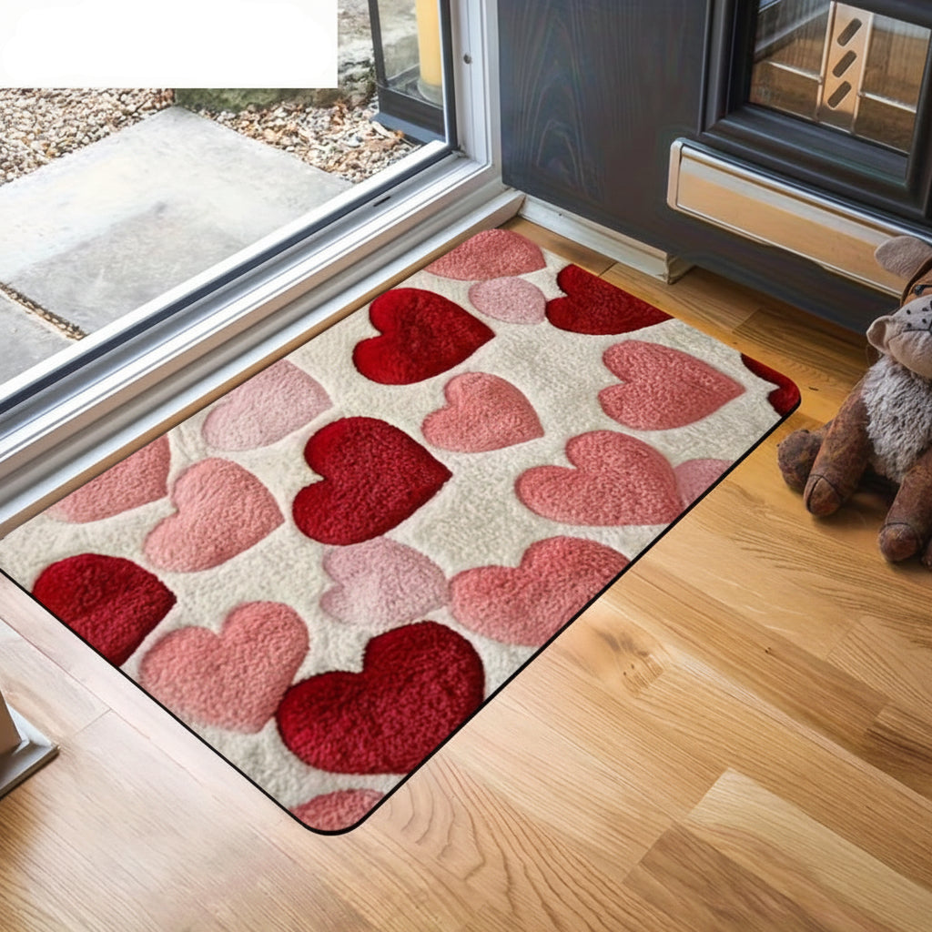 Romantic Heart Rug Valentine's Day Perfect Living Room