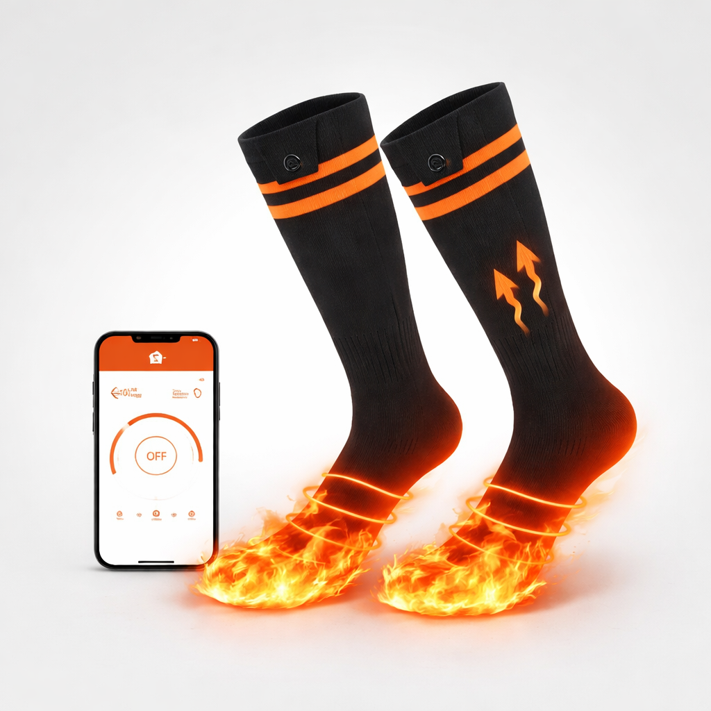 Aplicação para Meias Aquecidas Controlo com 4 Definições de Calor