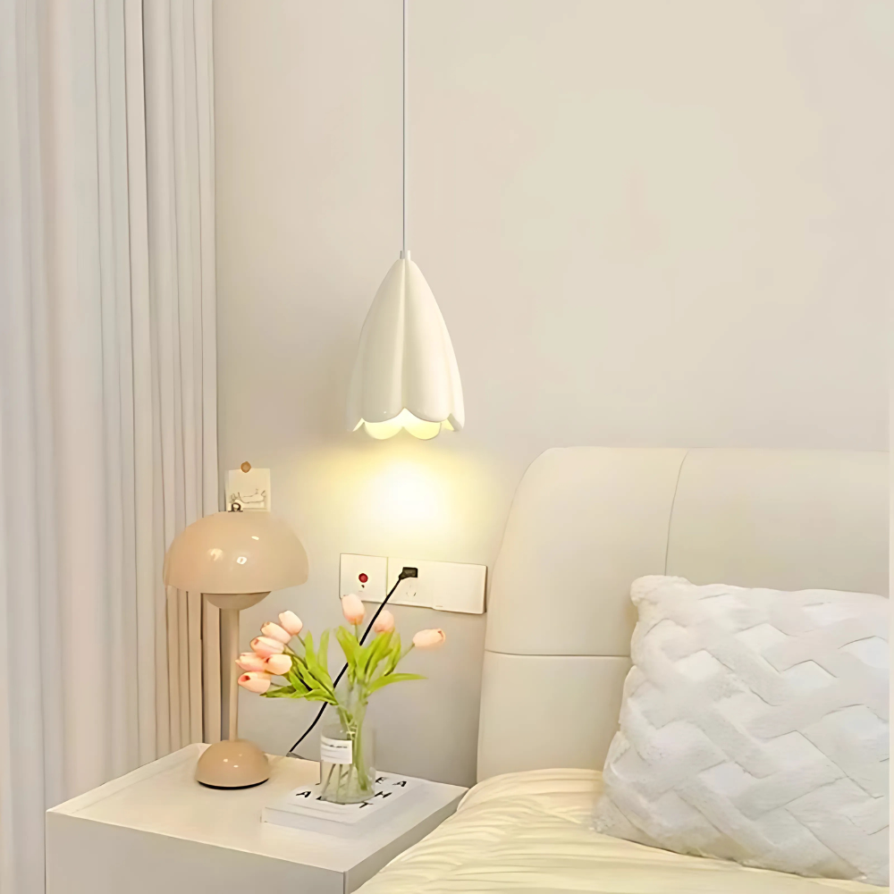 Franse Stijl Crèmekleurige Hanglamp Rustiek Natuur-Inspired Design