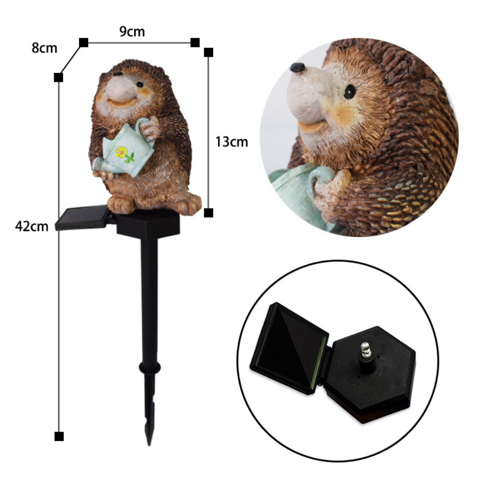 GlowHedgehog – Solar Hedgehog Garden Lamp – Cute LED Decoration for Outdoors