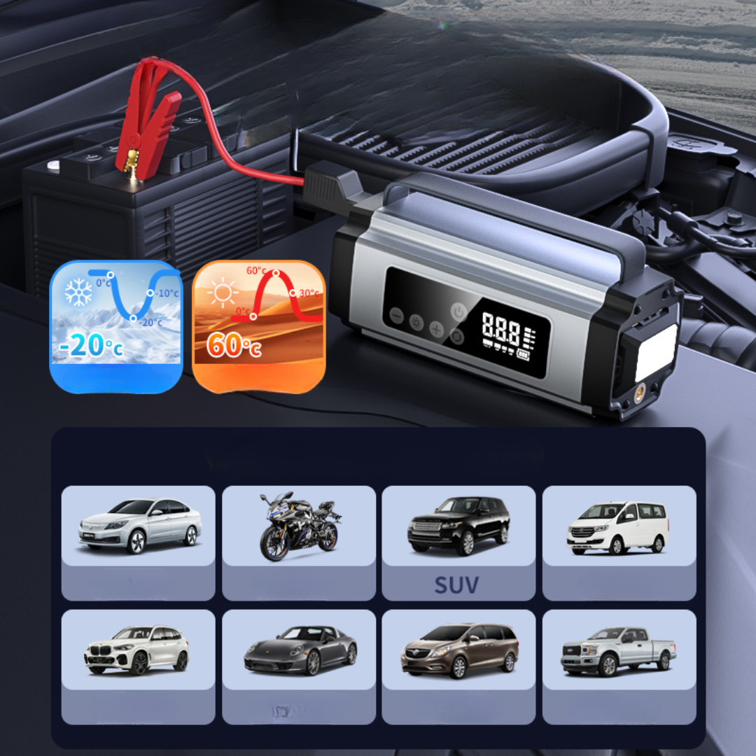 Jumpstarter Draagbaar 4000A Compressor Powerbank Auto Start Set