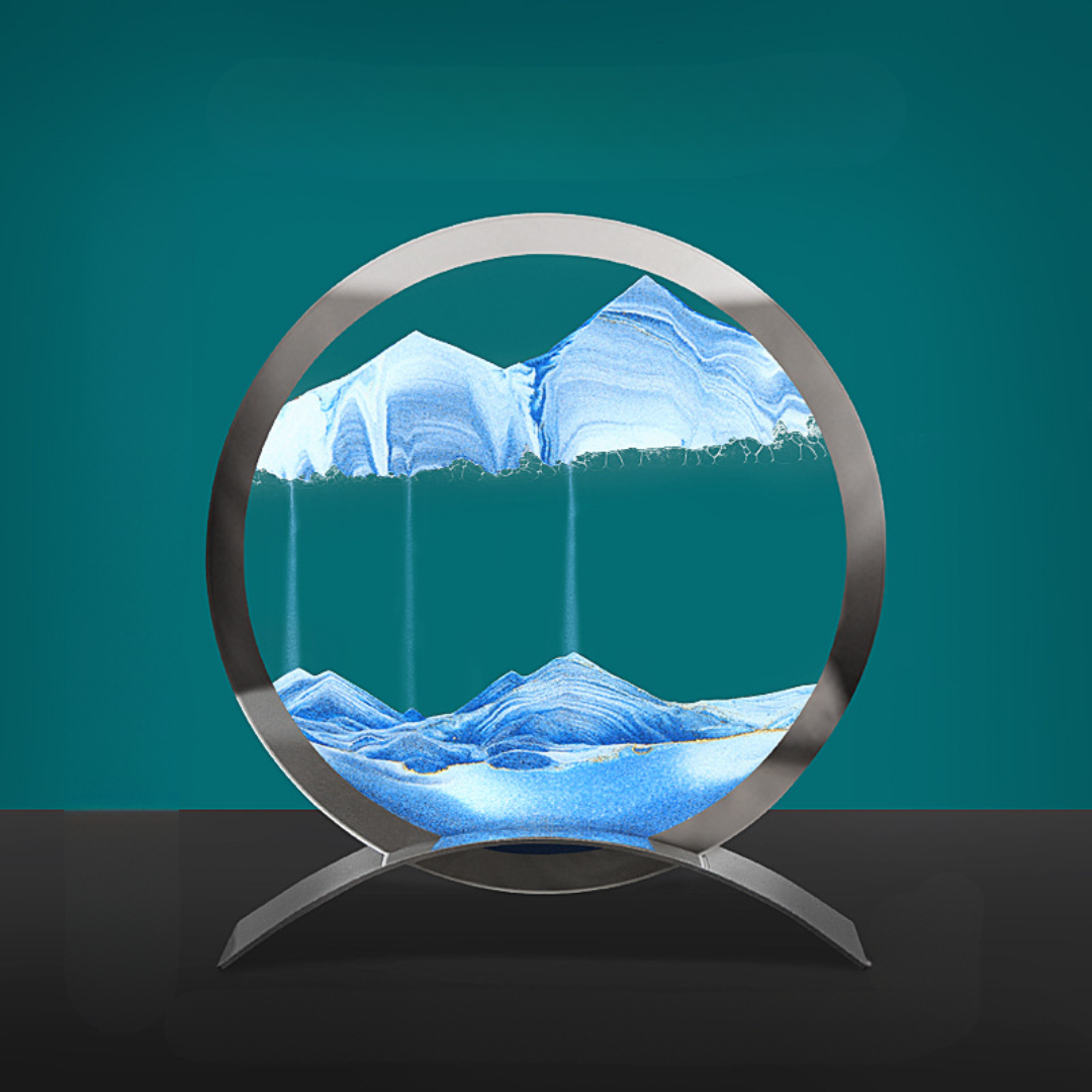 SandFlow - LED Zandkunst Tafellamp met Bewegende Zandpatronen voor Ontspanning