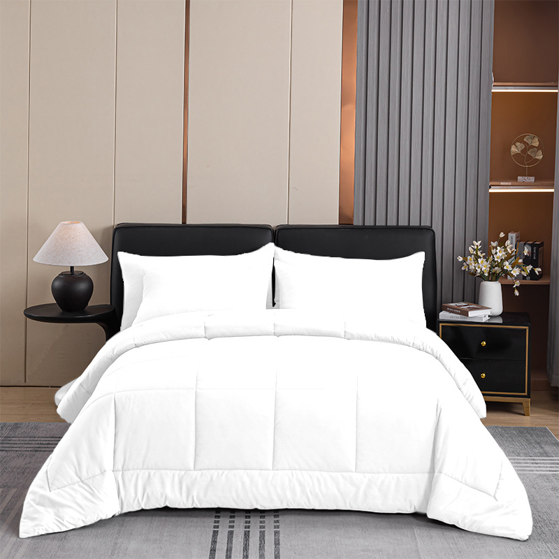 3-delige Comforter Set (1Dekbed + 2Kussensloop, Zonder Inzet), Zachte Ademende Dekbedvulling Box Steek Quilt Hotelkwaliteit Comforter, Machinewasbaar