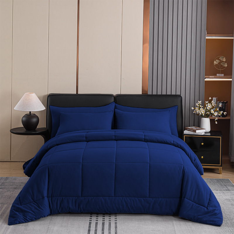 3-delige Comforter Set (1Dekbed + 2Kussensloop, Zonder Inzet), Zachte Ademende Dekbedvulling Box Steek Quilt Hotelkwaliteit Comforter, Machinewasbaar
