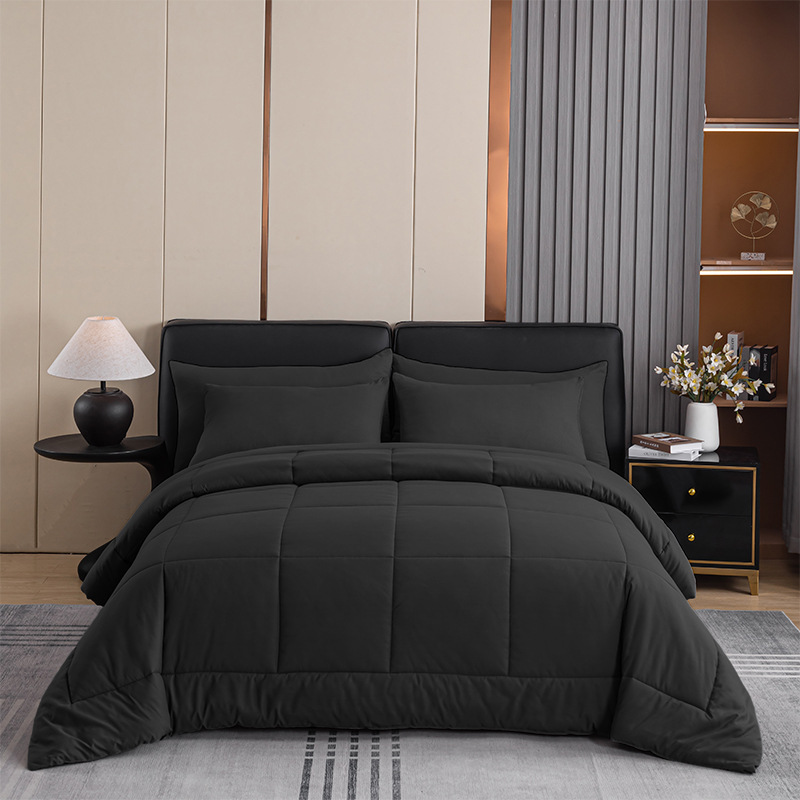 3-delige Comforter Set (1Dekbed + 2Kussensloop, Zonder Inzet), Zachte Ademende Dekbedvulling Box Steek Quilt Hotelkwaliteit Comforter, Machinewasbaar