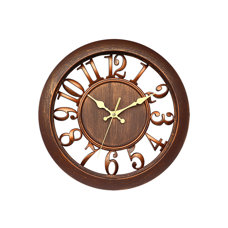 Elegante Bronzen Skelet Wandklok