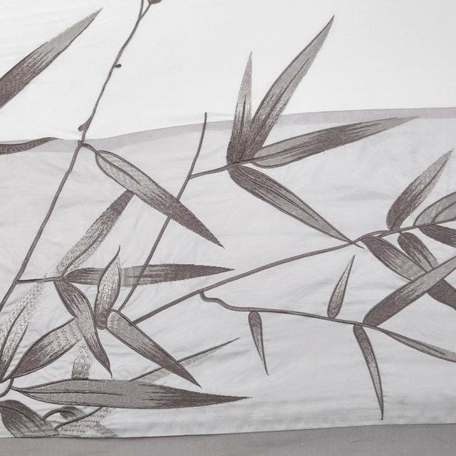 Bamboo White Bloom Duvet Cover Set - Egyptian Cotton