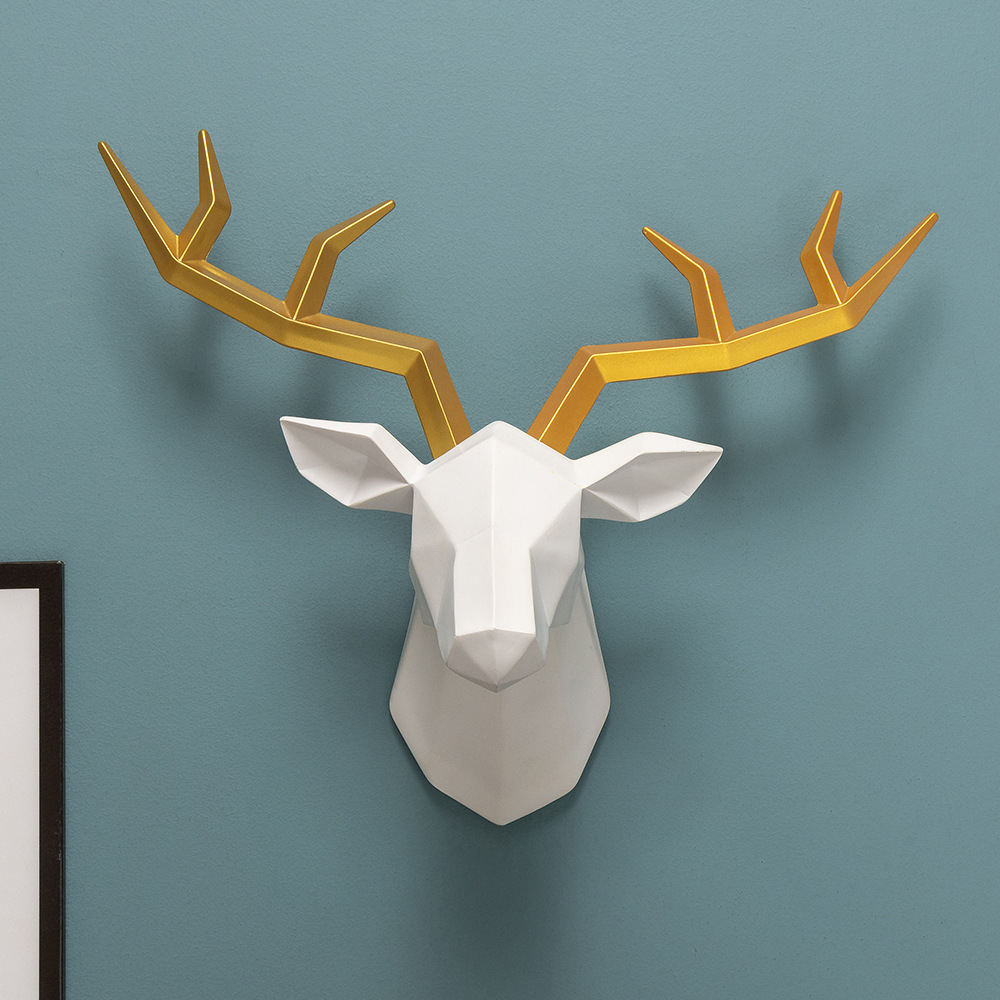 ArtHert - Geometrische Hertenkop Wandsculptuur