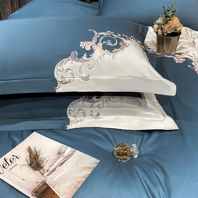 Juego de funda nórdica azul soñador (algodón egipcio)