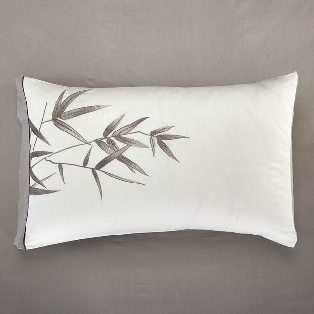 Juego de funda nórdica Bamboo White Bloom - Algodón egipcio