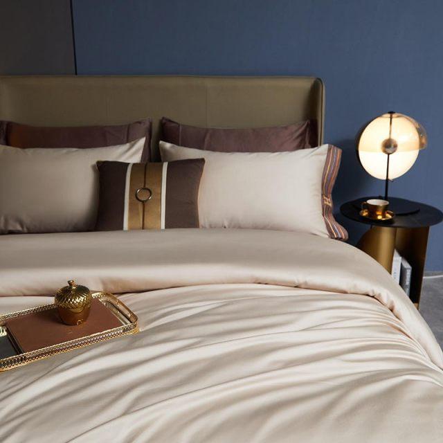 Juego de funda nórdica Cream Visna - Algodón egipcio