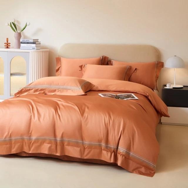 Amsterdam Orange Duvet Cover Set - Egyptian Cotton