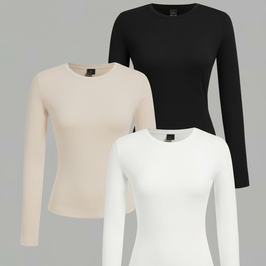 Damesshirt Lange Mouwen Stretch Slim Fit