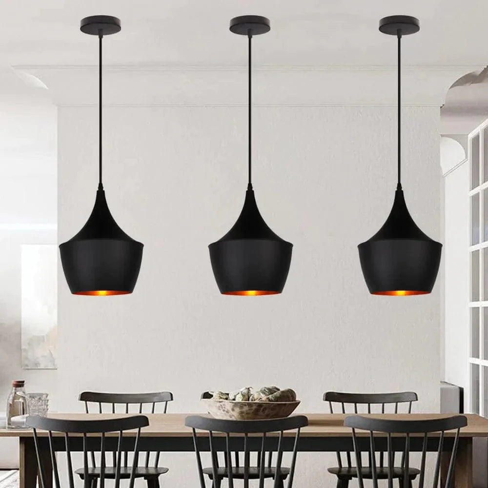Lampada a sospensione LED industriale nera