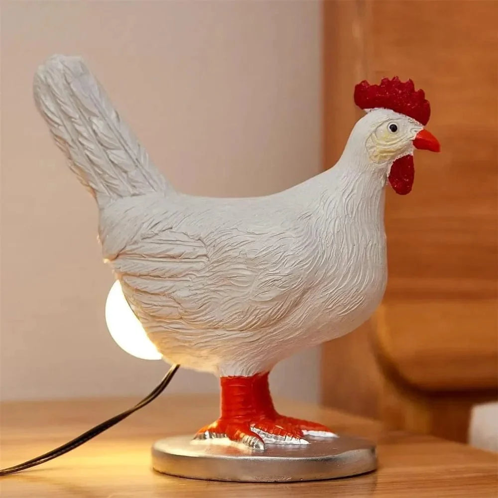 Lámpara nocturna infantil de gallina con huevo luminoso
