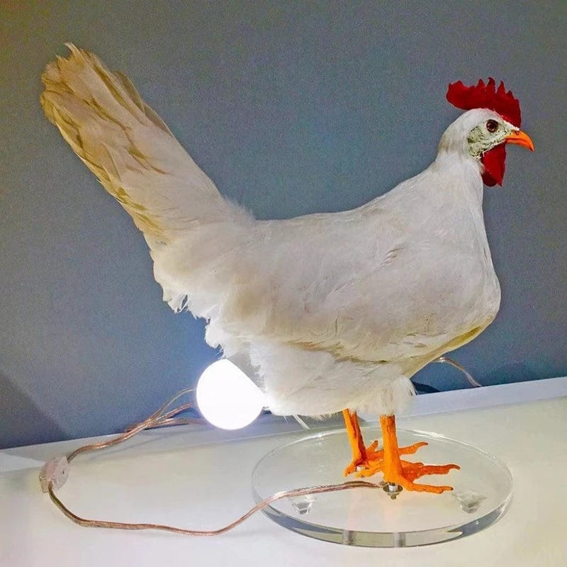 Lámpara nocturna infantil de gallina con huevo luminoso