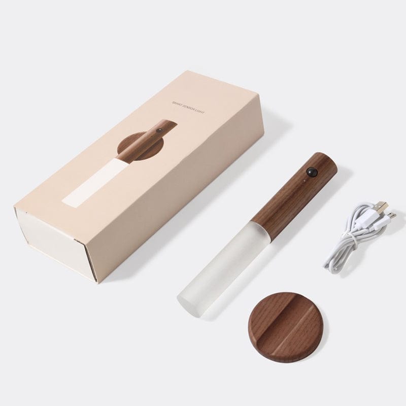 GlowSense - Wooden Smart Wall Lamp with Motion Sensor