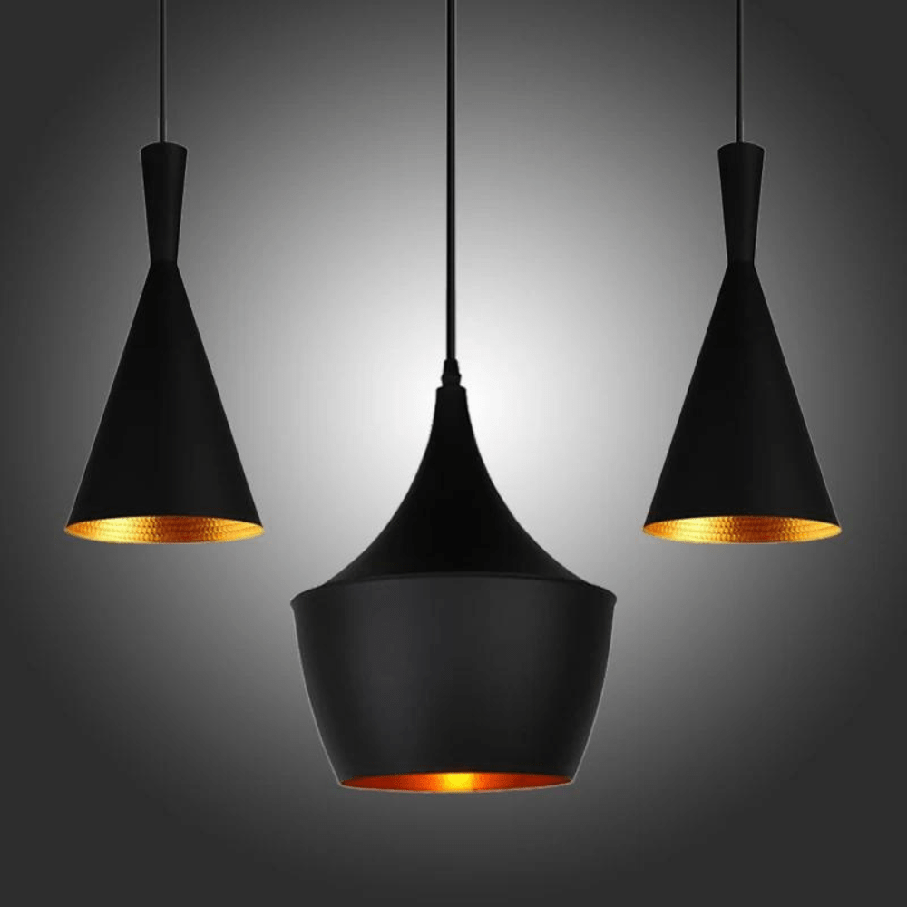 Lampada a sospensione LED industriale nera