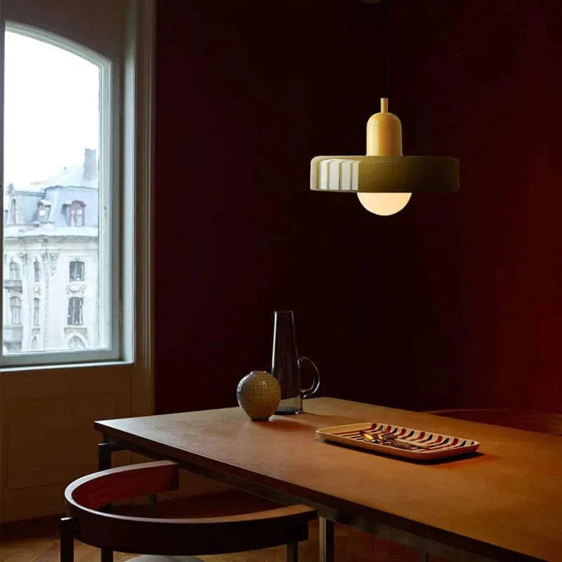 Elegante Vintage Glazen Hanglamp