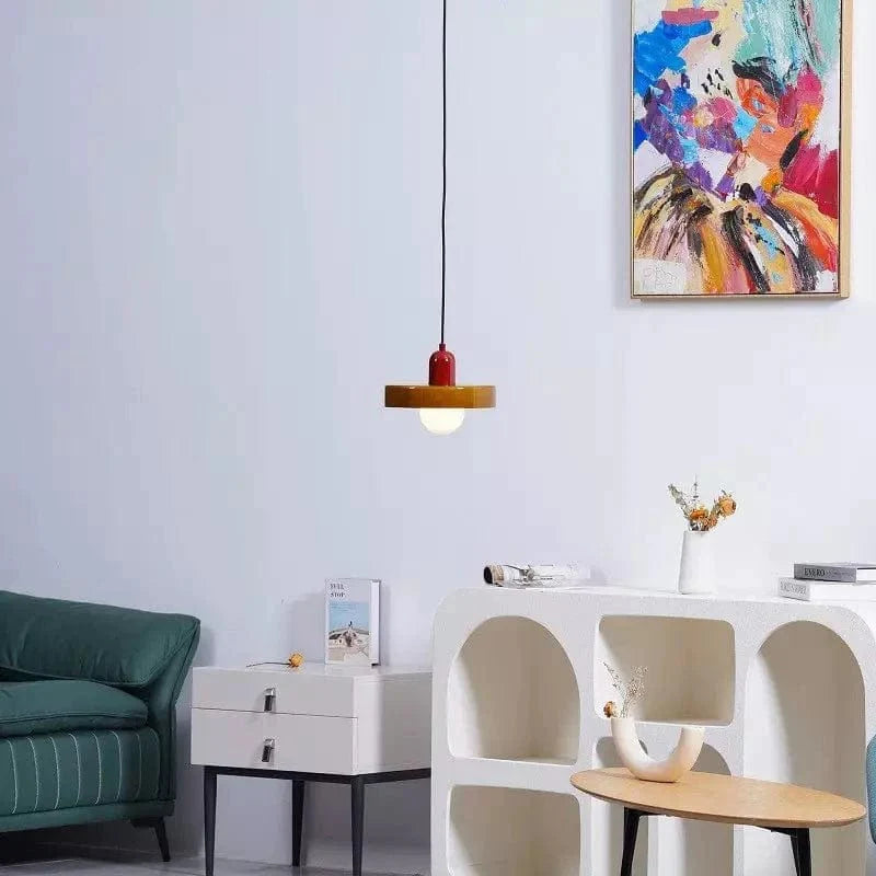 Elegante Vintage Glazen Hanglamp