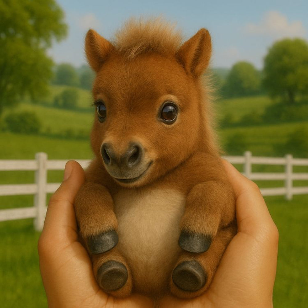 Interactive Robot Baby Brown Pony – Realistic Walking & Neighing Electronic Pet Toy