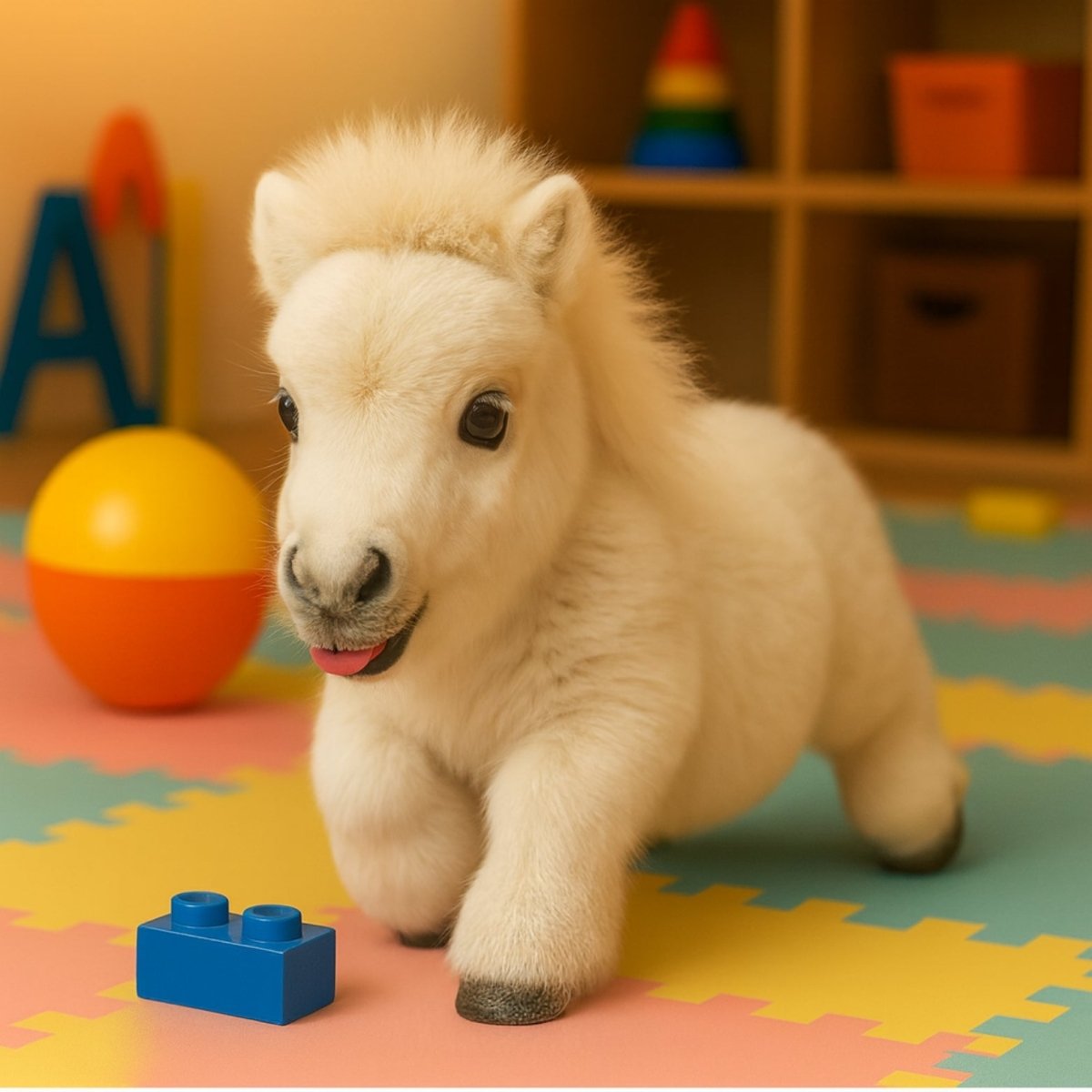 Interactive Robot Baby White Pony – Realistic Walking & Neighing Electronic Pet Toy - Image 2