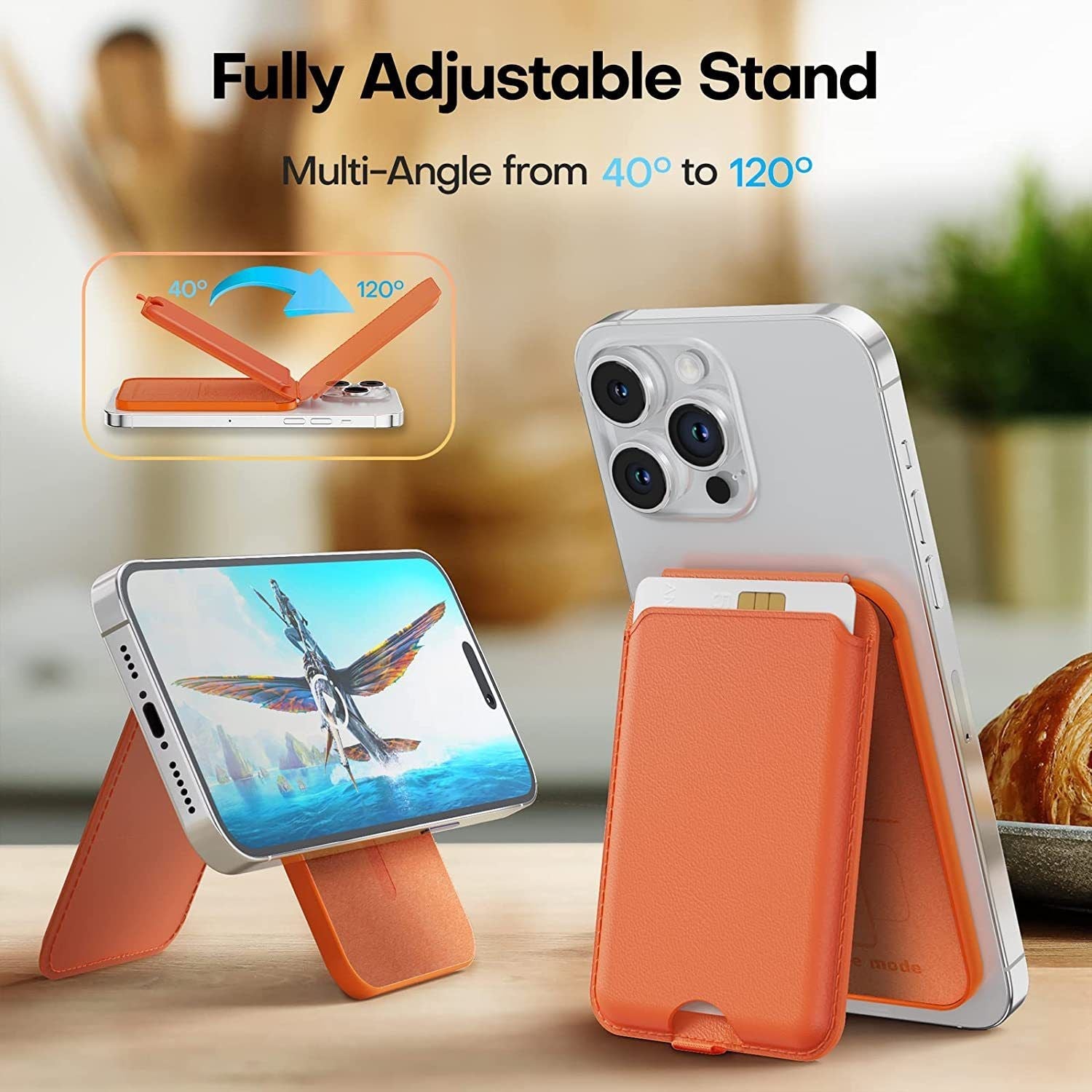 Magnetic Stand Wallet with Clip - Safety and Convenience