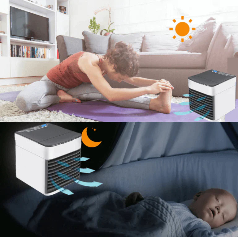 Portable Mini Air Conditioner - Cool, Humidify, and Purify the Air at Home or in the Office