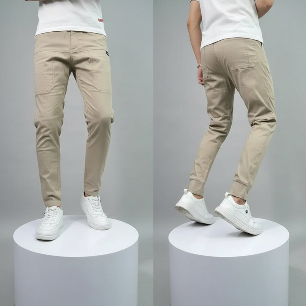 Casual Herenbroeken Meerdere Zakken Stijl Comfort