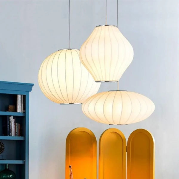 NordicGlow - Modern White Pendant Lamp in Scandinavian Style for Living and Dining Room
