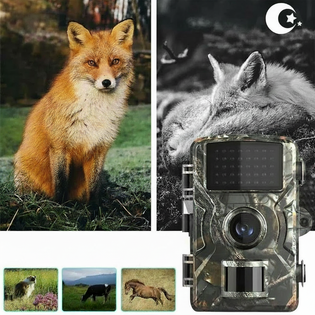 Wildcamera Nachtzicht HD Buiten Bewegingsdetectie