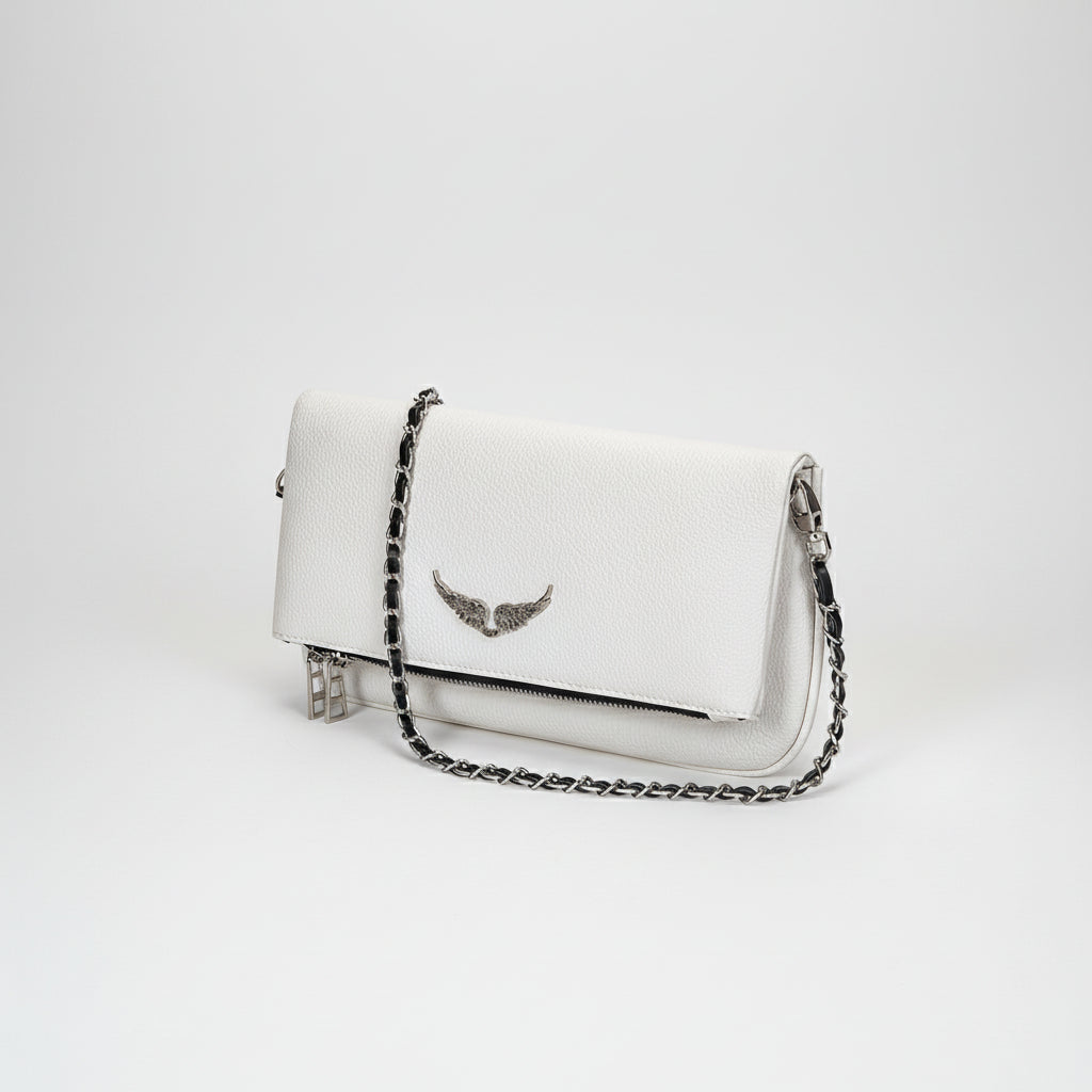 Mala de Ombro Feminina Elegante em Pele Sintética Compacta Transversal