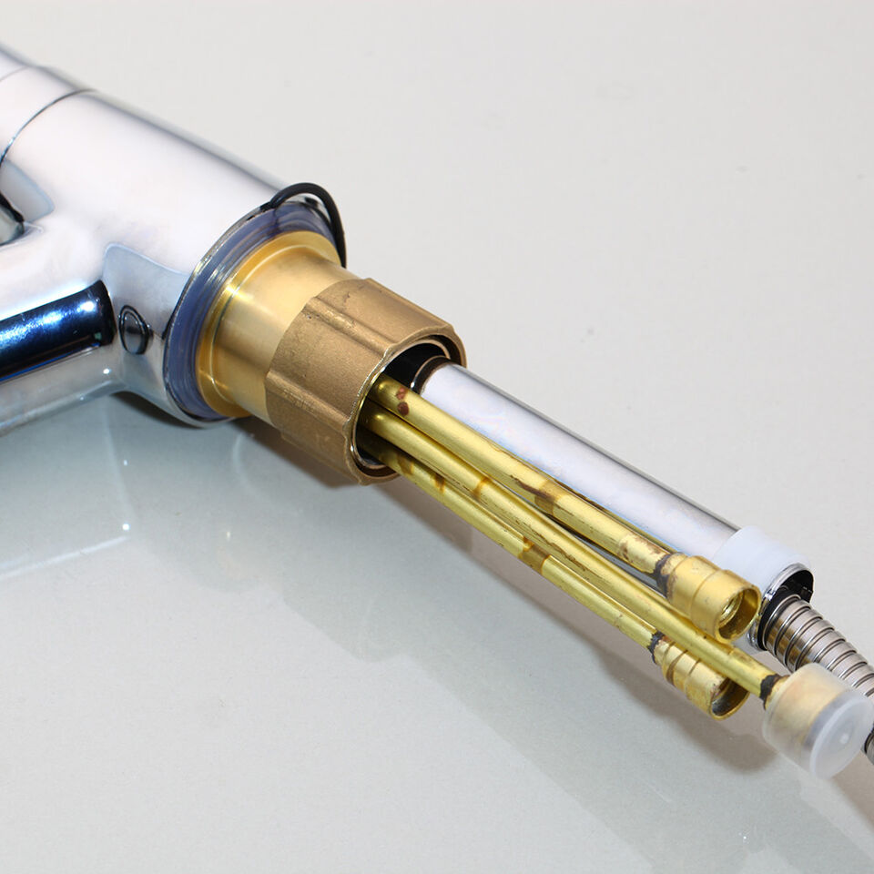 Retractable Lift for the Bathroom Brass Mixer Tap