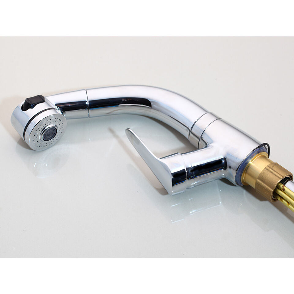 Retractable Lift for the Bathroom Brass Mixer Tap