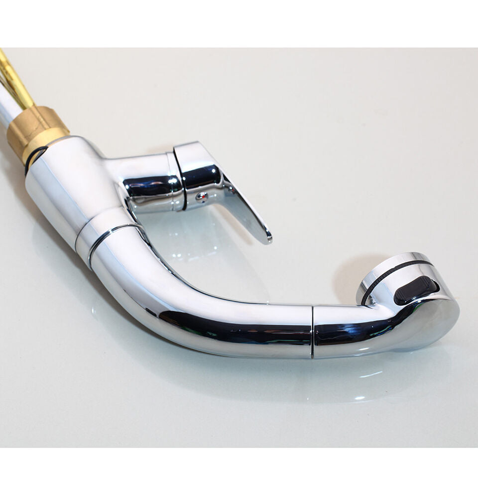 Retractable Lift for the Bathroom Brass Mixer Tap