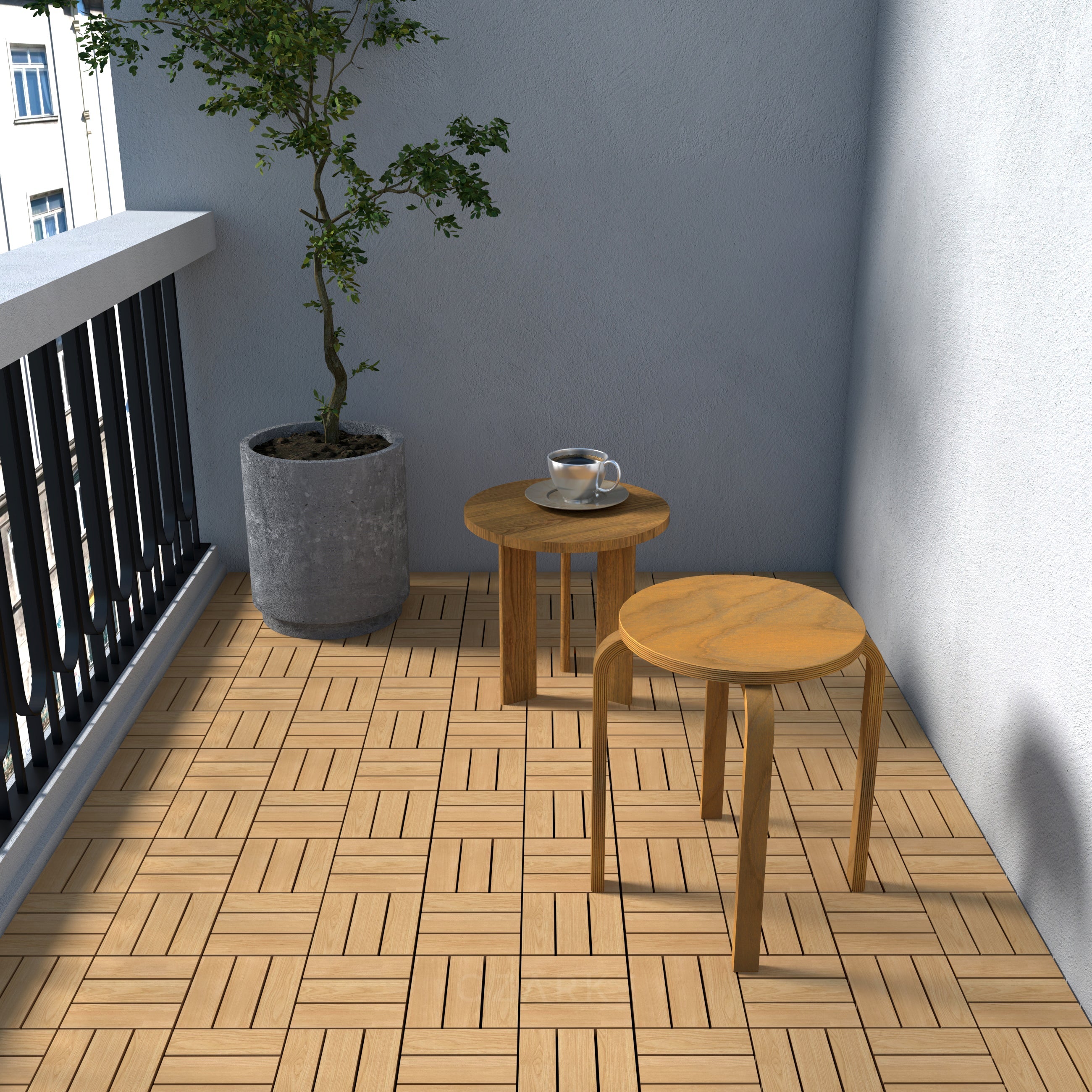 DIY Houten Deck Tegels