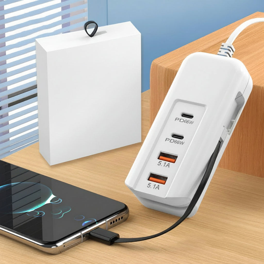 Stekkerdoos USB Oplader Snelladen Compact