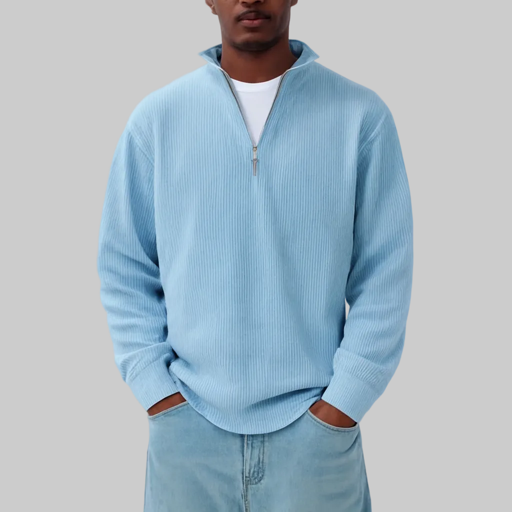 Modern Men Sweater Half Zip Comfortable Stylish Sweater