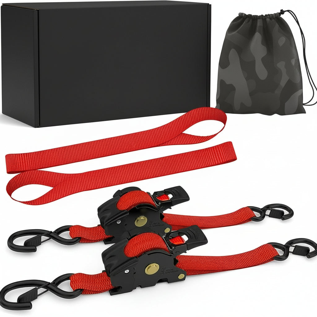 Spanbanden Retractable Heavy Duty Zelfoprollend Metaal Tie Down Set