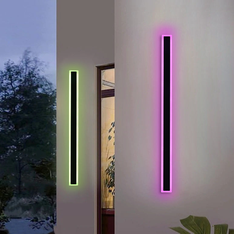 Groots RGB Lineaire Minimalistische Buitenmuurlamp
