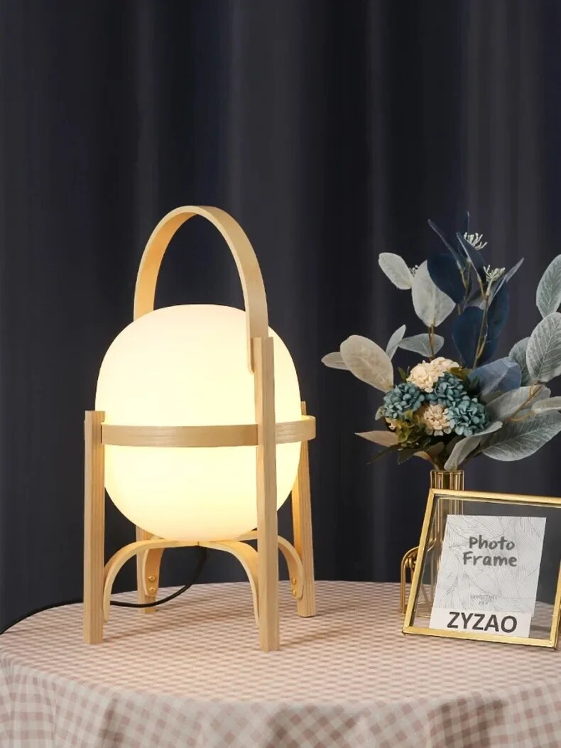 WoodLume – Modern Wooden Table Lamp with LED Lighting