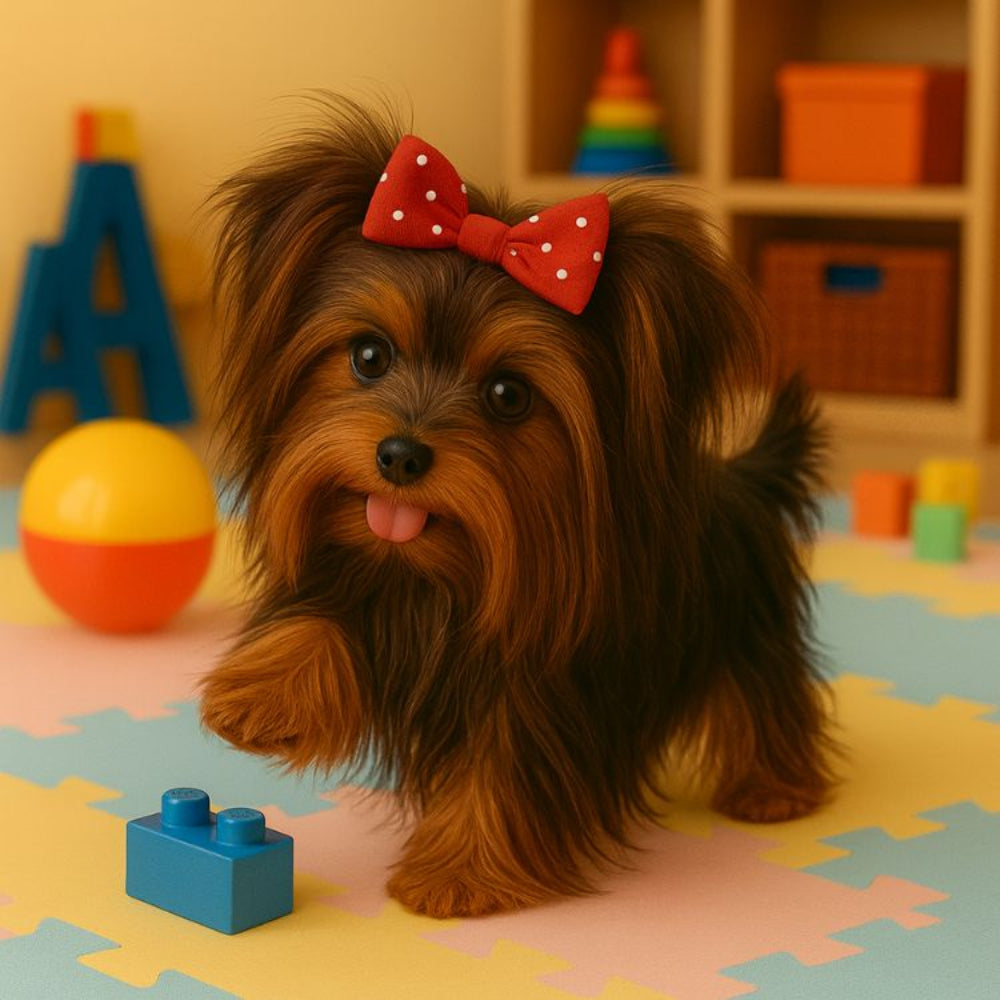 Realistic Interactive Yorkshire Terrier Robot Puppy – Walking & Barking Electronic Pet Toy - Image 2